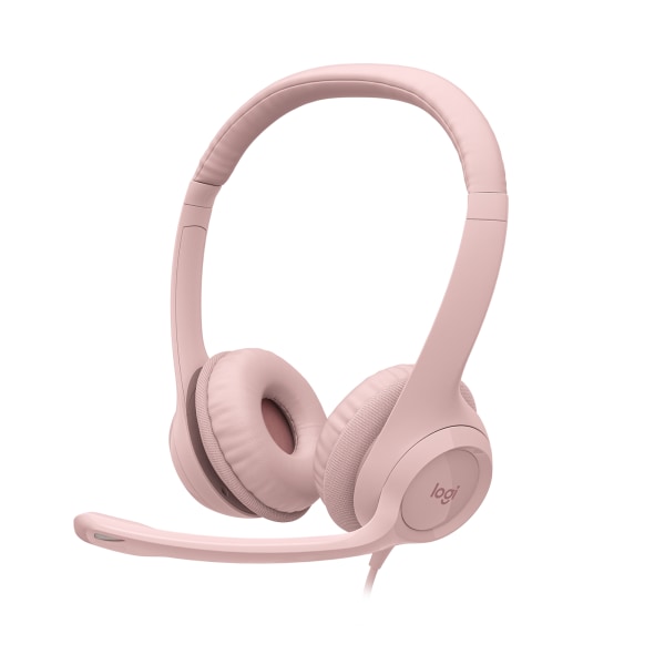 Logitech - H390 Wired USB On-Ear Stereo Headphones - Rose